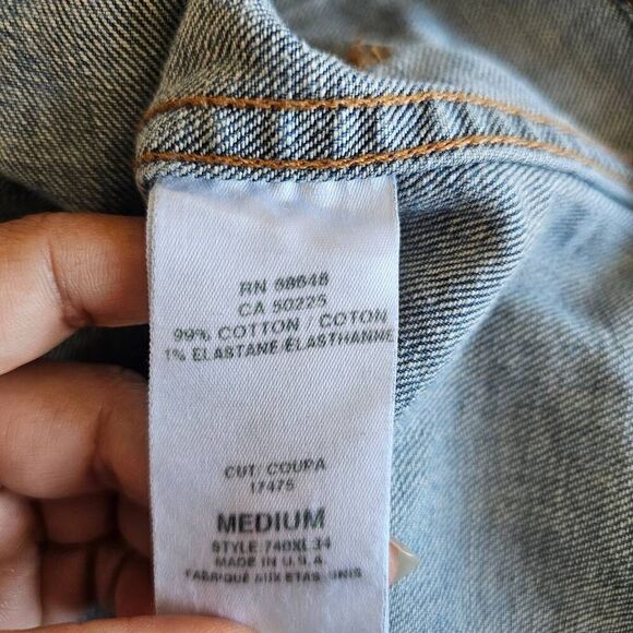 Allen B. Schwartz vintage womens Sz M rare Rhinestone jean jacket - Picture 8 of 8